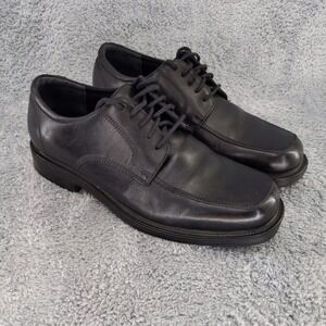 Nunn Bush Mens Black Leather Square Toe Comfort Gel Dress Shoes‎ 10.5M